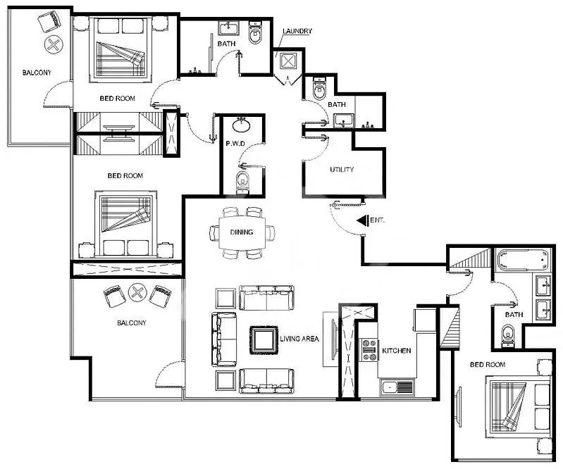 3Br And Maids Burj Khalifa And Fountain View For 8 Guests Apartment Dubai